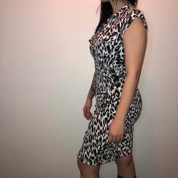 Joseph Ribkoff dress leopard print size 6 - Picture 3 of 7